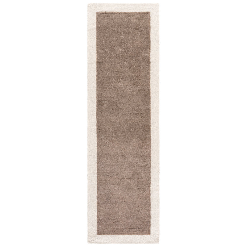 Metro Hand Tufted Wool; Cotton Solid Color Indoor Rug, Runner 2'3" x 8'