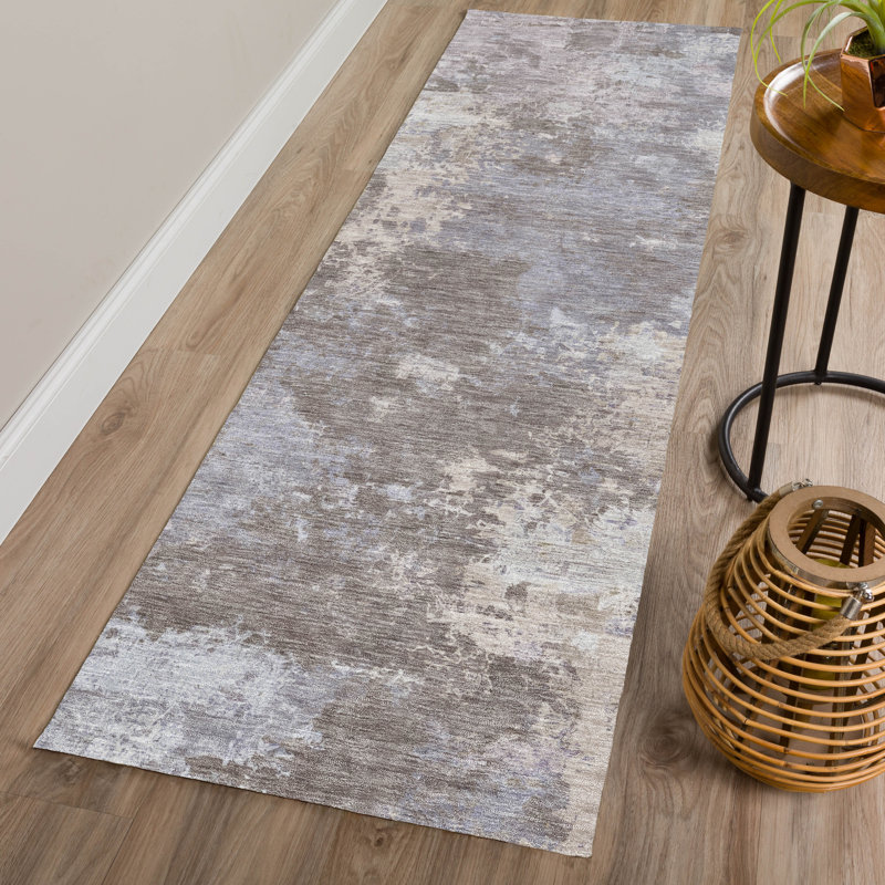 Machine Washable Indoor/Outdoor Earleville ACN2364 Abstract Rug, Runner 2'3" x 7'6"