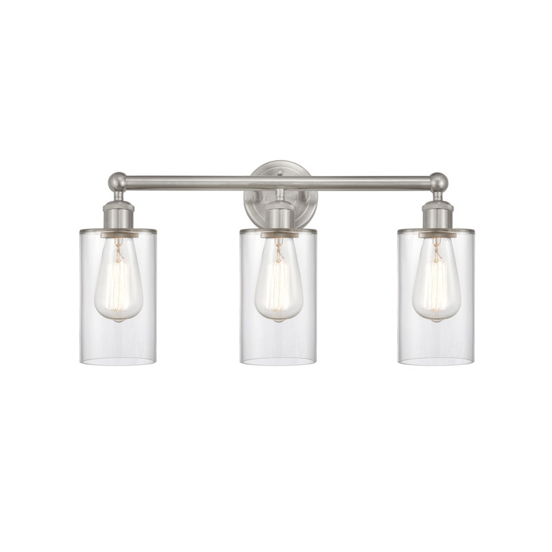 Caldello 3 - Light Dimmable Vanity Light, Clear, Brushed Satin Nickel