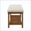 Banc rembourré en lin avec tablette de rangement inférieure - capacité de 350 lb-133331757-133331762