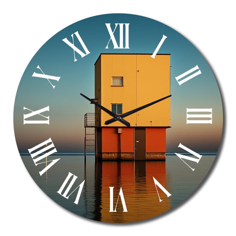 Horloge murale en métal Coastal Minimalisme, Très grand