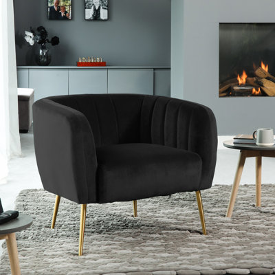 Aylin Velvet Barrel Chair