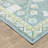 Kugler Vintage Traditional Teal/ Green Printed Washable Flat Pile Area Rug-1746240204