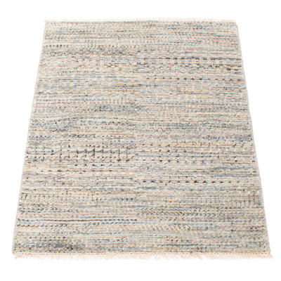 One Of A Kind Silk Shadow Grey 2'11" x 5'2"Area Rug