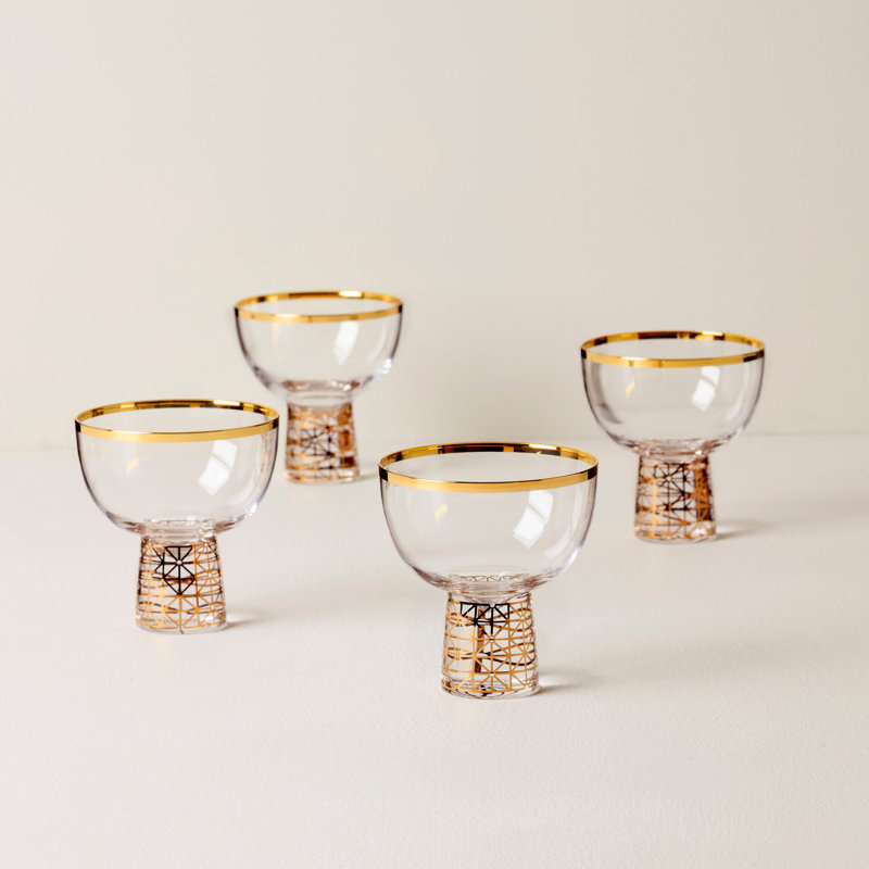 Ensemble de 4 coupes givrées Lenox Tuscany Classics Gold Frost