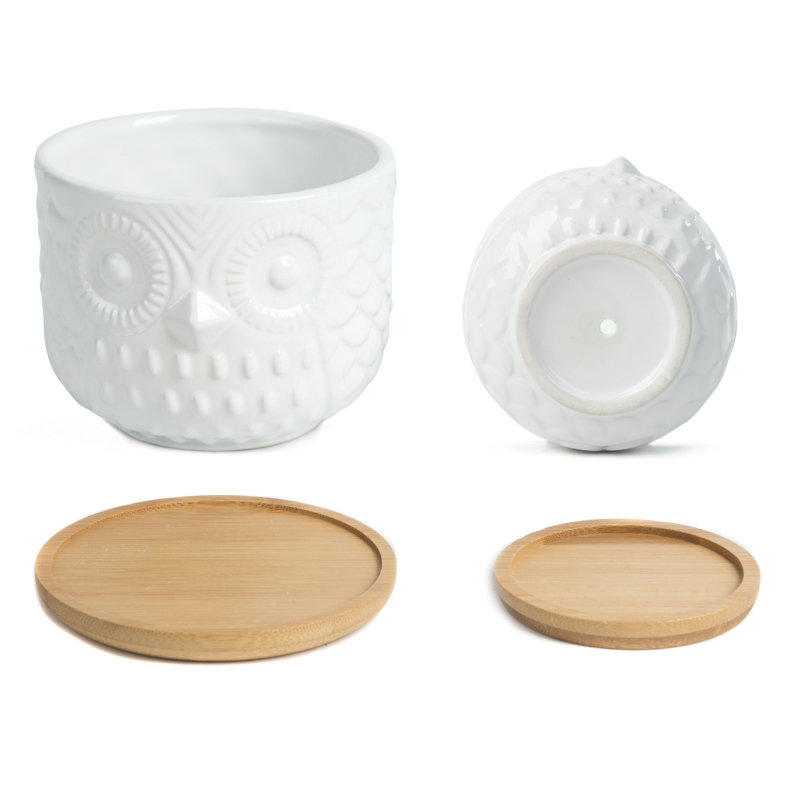 Ensemble de pots à fleurs en céramique 2 pièces Antavius