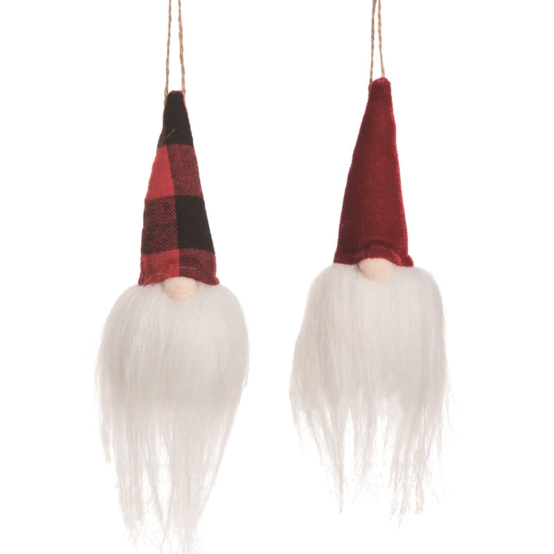  Ensemble de 2 décorations de Noël en peluche gnome