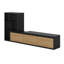 Meuble télé extensible avec bibliothèques à 3 niveaux, armoires de rangement, console multimédia de table coulissante-114879906