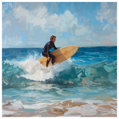 Surfer Riding Ocean Wave Wall Tapestry -  Surfing Wall Decor