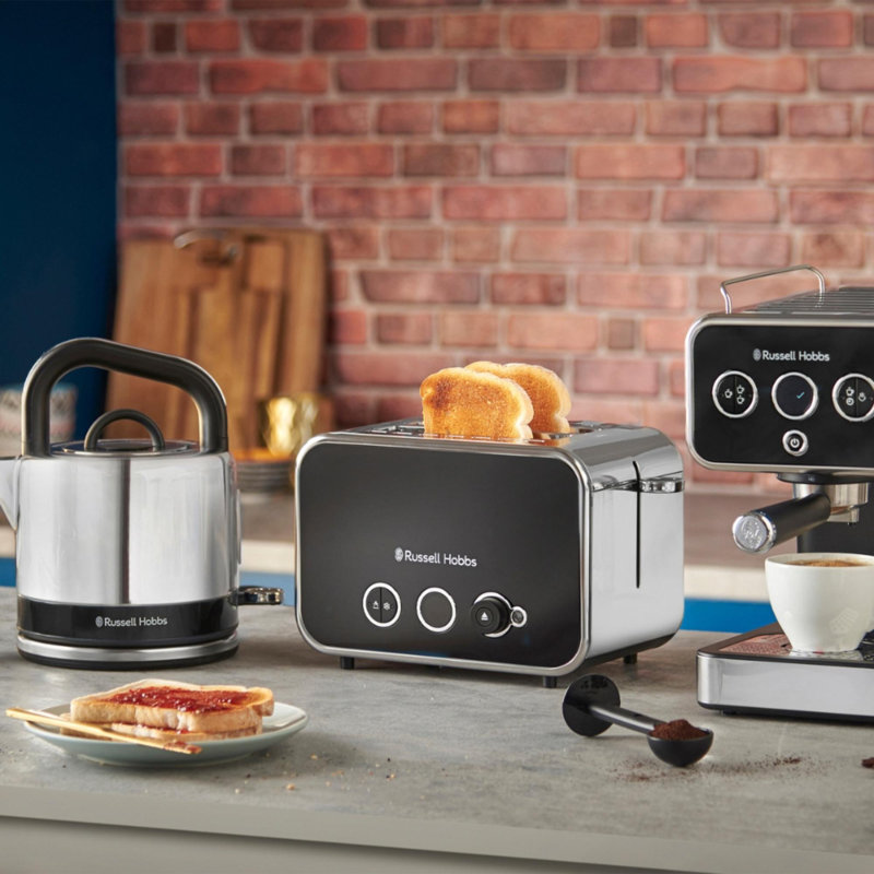 RUSSELL HOBBS DISTINCTIONS BREAKFAST SET WITH COFFEE, Black