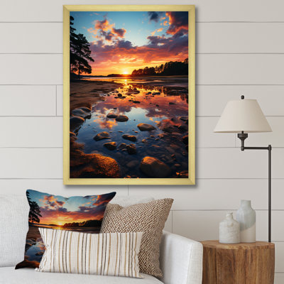 Sunset in New Jersey Landscape, reproduction d'art sur toile