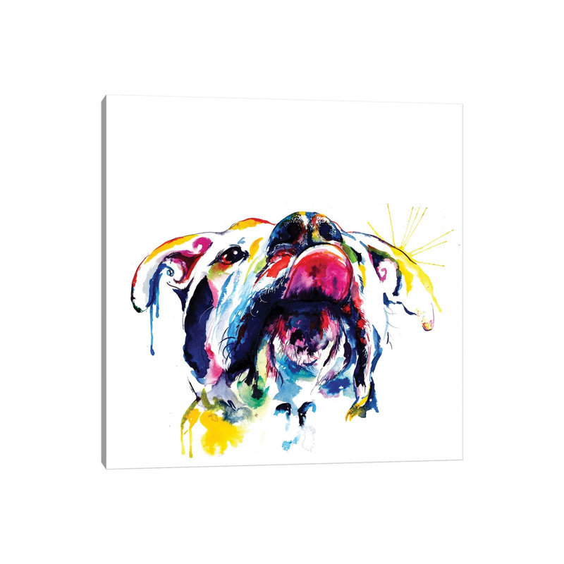 Smile by Weekday Best - Painting on Canvas, 30.48 cm H x 30.48 cm W, Wrapped Canvas