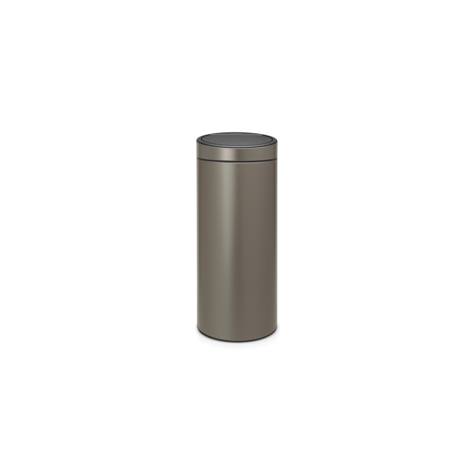 Brabantia 8 Gallon Touch Top Trash Can, Platinum