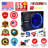 5Core 10 inch Slim Under Seat Car Audio Subwoofer 800W Built in Amplifier Sub Woofer LED Light