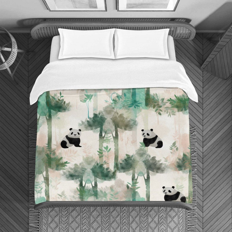 Panda Bamboo Duvet Cover, Twin Duvet Cover