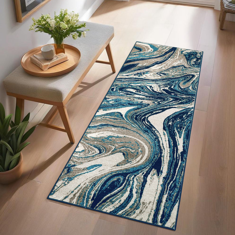 Modern Abstract Area Rugs Washable Rug For Living Room Easy Cleaning Floor Cover With Rubber Backing Ultra-Thin Stain Resistant Throw Carpet