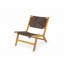 Chaise longue sans accoudoirs en bois d'acacia - Teck