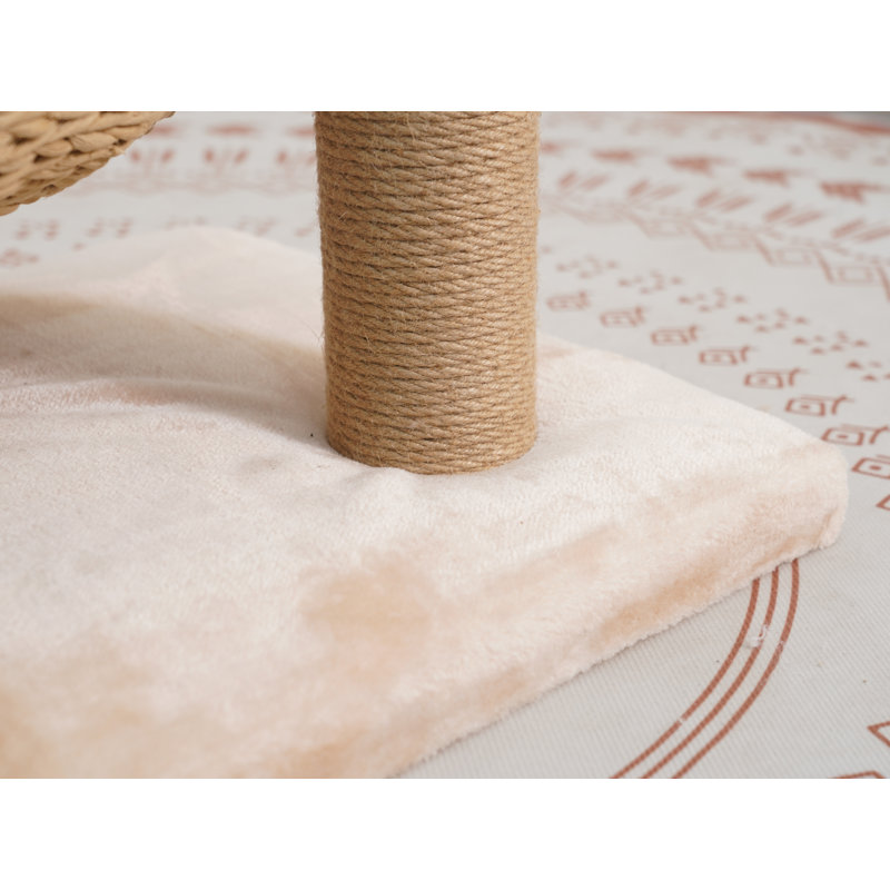 Medium Cream Sisal Cat Tree with Perches and Scratching Post