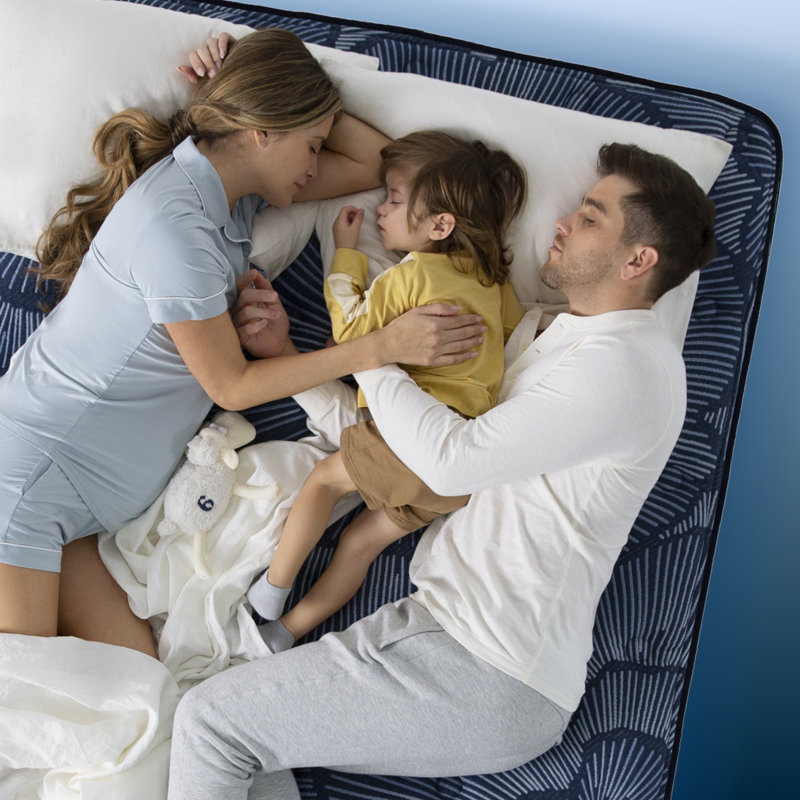 Full Size Blue Hybrid Mattress with Gel Memory Foam and Pocketed Coils