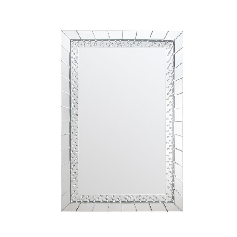 Miroir d'appoint en miroir et faux cristaux
