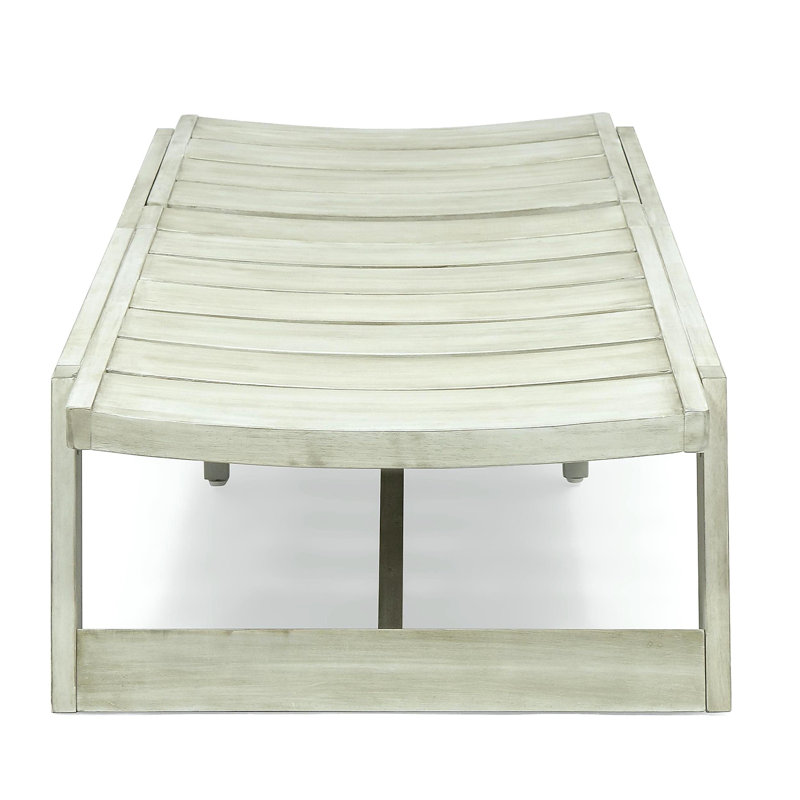 Chaise longue en bois, Gris, 1
