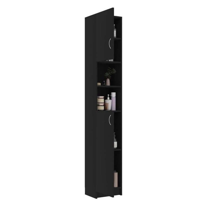 Armoire à linge Meinke, Noir