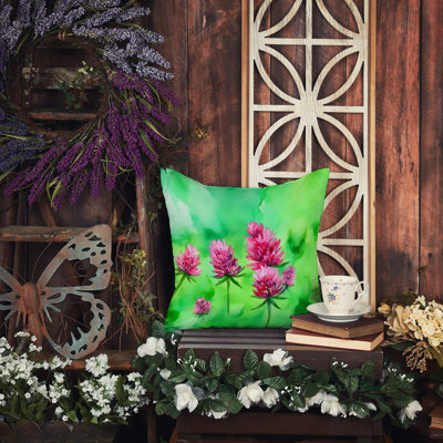 Coussin décoratif trèfle à l'aquarelle Vermont