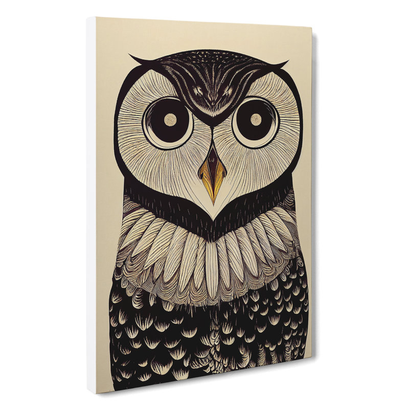 An Astounding Owl - Wrapped Canvas Print, 50cm H x 35cm W x 3cm D