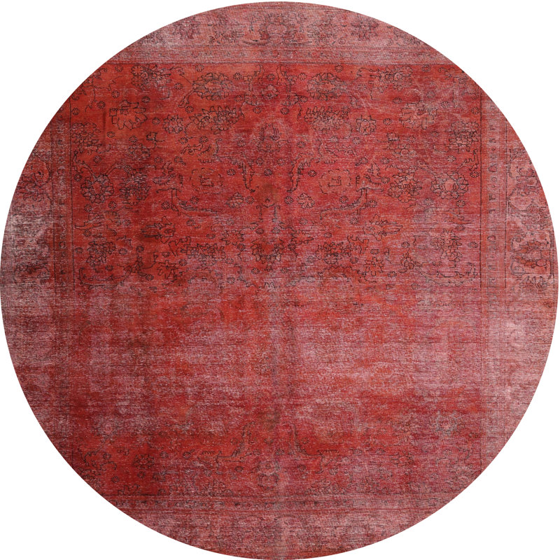 Tapis rouge contemporain, Rond 6 pi