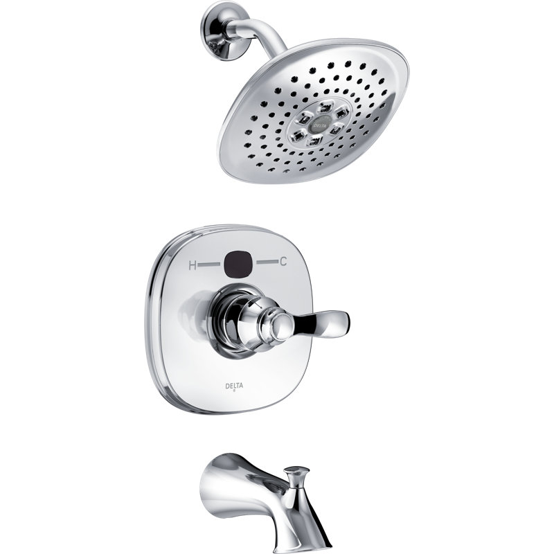 Robinet de baignoire et douche avec moniteur, Chrome