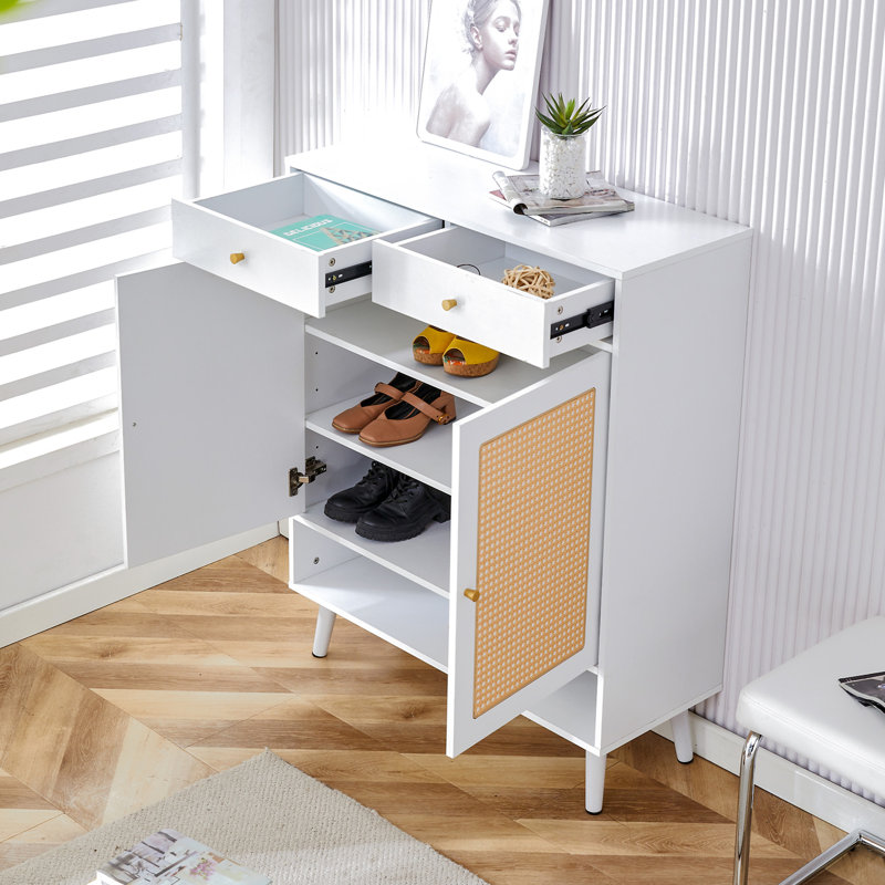 Modern Minimalist Storage Cabinet, White