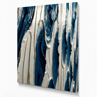 DiagonalStripes Maritime Gray Canvas Wall Art