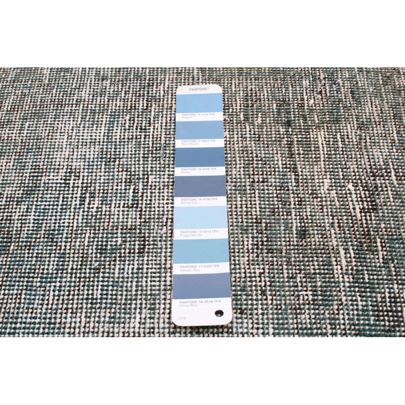 Tapis gris / ivoire en laine noué à la main 9 pi 5 po x 12 pi 2 po