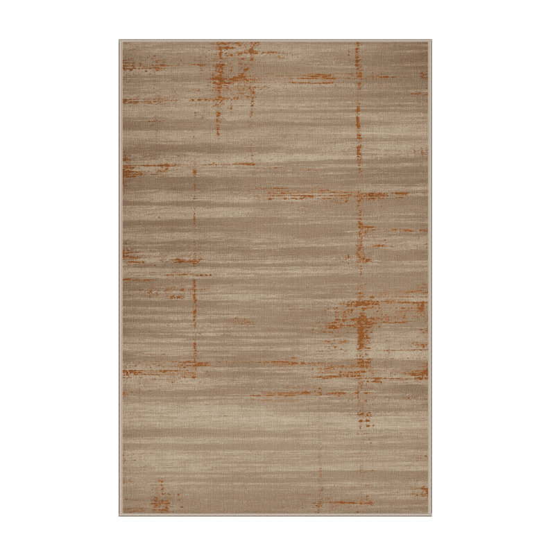 Tapis abstrait lavable à la machine, Rectangulaire 2 pi x 3 pi