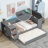 Space-saving Wood Beds With Storage, Modern Twin Daybed With Trundle For Home