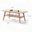Table basse en chêne massif avec rangement double couche - 100% bois massif, 47,2 po-976099700