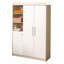 Lena 3 Door White/ Maple Wardrobe