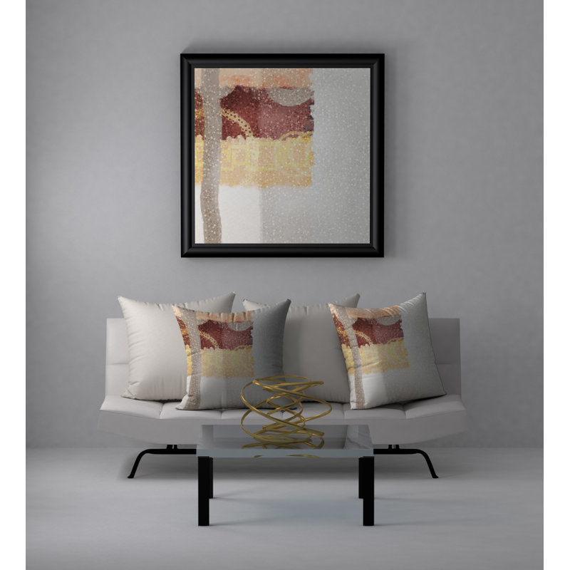 Coussin décoratif abstraite, 24" X 24"
