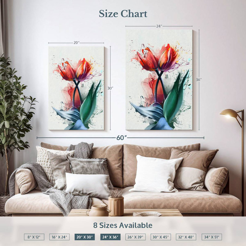 Harnek Tulips, 36" H x 24" W