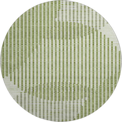 Premium Machine Washable Corum AMF1001 Circles Rug