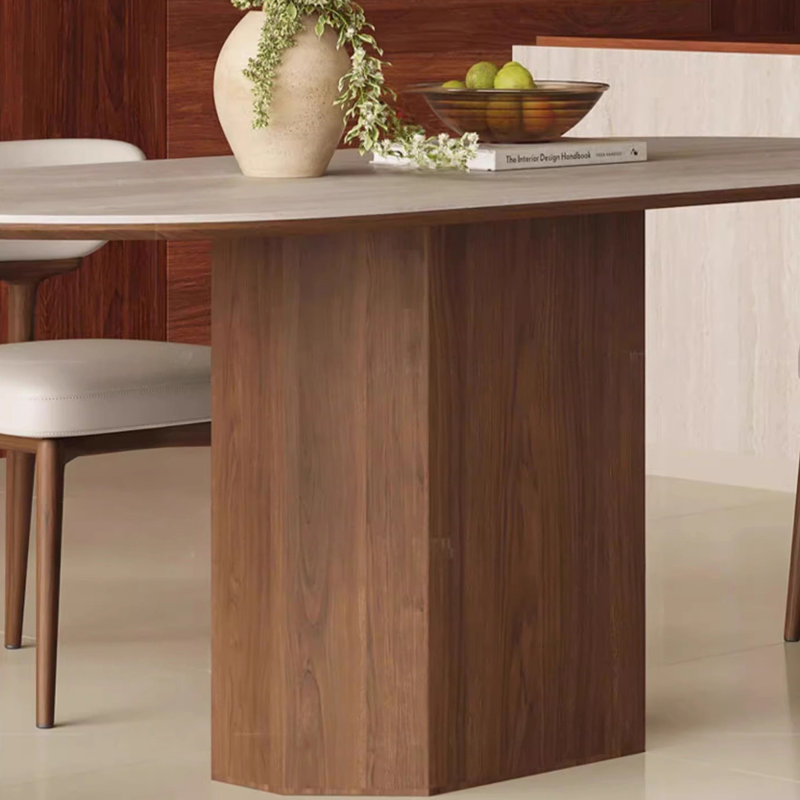 Table de salle à manger en marbre de style français rétro, H 29,5 po x L 70,9 po x l 35,4 po