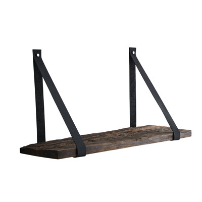 Novara 3 Piece Solid Wood Bracket Shelf with Reclaimed Wood