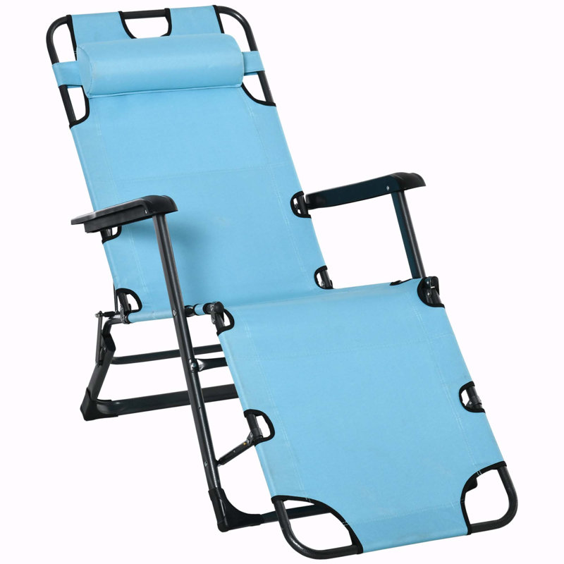 Chaise longue pliante pour l'extérieur, Blue