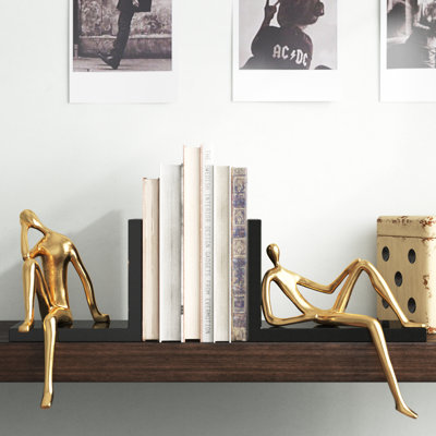 Cole Modern & Contemporary Aluminum Non-Skid Bookends