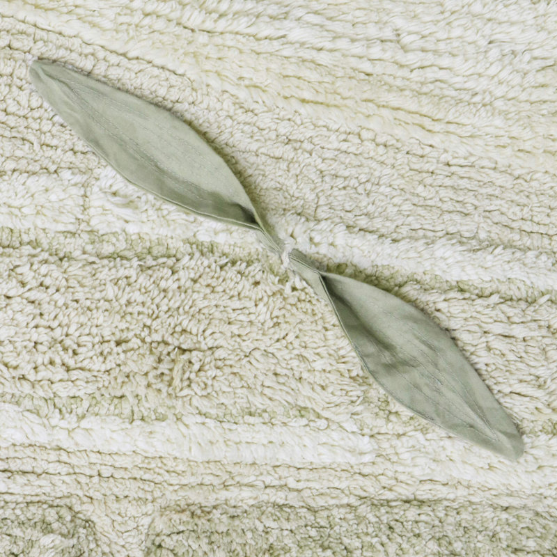 Hand Tufted Floral Area Rug in Natural/Ivory/Olive