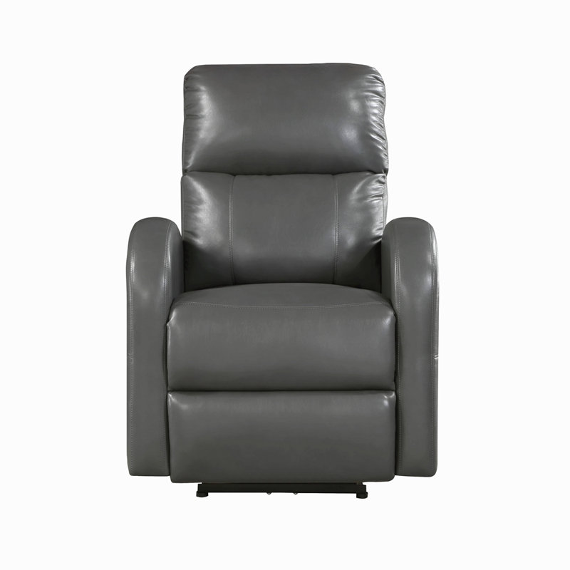 Fauteuil inclinable électrique 1pc recouvert de similicuir, Gris