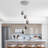 5 - Light Unique LED Glass Pendant Long Staircase Chandelier
