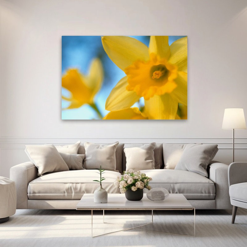 Plantes, fleurs, jonquilles, art mural, H 40 po x l 60 po