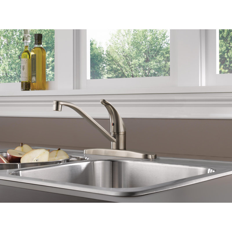 Core Single-Handle Kitchen Sink Faucet, 3-Hole Kitchen Faucet, Stainless Steel