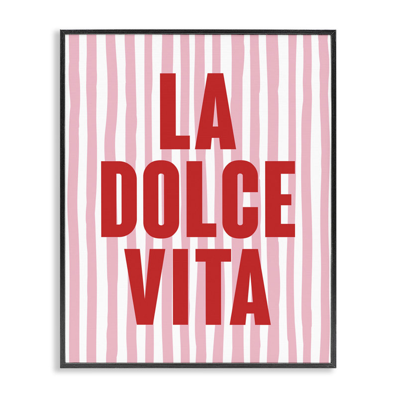  La Dolce Vita, estampe numérique encadrée par House of Lulu, H 14 po x l 11 po, Giclée encadrée noir minuit